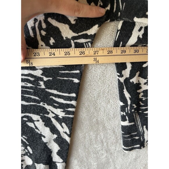 Angora Sweater Women's XL BEBE White Black Dolman Relaxed Geometric - Picture 5 of 7